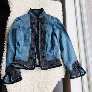 SZ XS Military style denim jacket